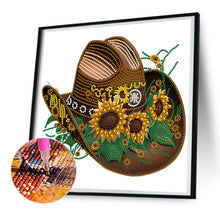 Load image into Gallery viewer, Cowboy Hat 30*30CM(Canvas) Partial Special Shaped Drill Diamond Painting
