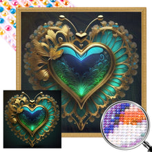 Load image into Gallery viewer, Peacock Green Heart 40*40CM(Picture) Full Round Drill Diamond Painting
