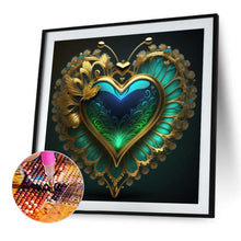 Load image into Gallery viewer, Peacock Green Heart 40*40CM(Picture) Full Round Drill Diamond Painting
