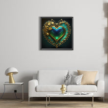 Load image into Gallery viewer, Peacock Green Heart 40*40CM(Picture) Full Round Drill Diamond Painting
