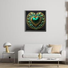 Load image into Gallery viewer, Peacock Green Heart 40*40CM(Picture) Full Round Drill Diamond Painting
