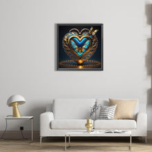 Load image into Gallery viewer, Blue Butterfly Heart 40*40CM(Picture) Full Round Drill Diamond Painting
