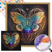 Load image into Gallery viewer, Blue Butterfly Heart 40*40CM(Picture) Full Round Drill Diamond Painting
