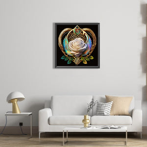 Rose Heart 40*40CM(Picture) Full Round Drill Diamond Painting