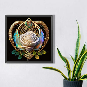 Rose Heart 40*40CM(Picture) Full Round Drill Diamond Painting