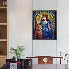 Load image into Gallery viewer, Lion And Beauty 40*50CM(Picture) Full Round Drill Diamond Painting
