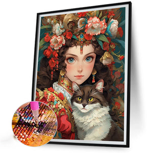 Beauty Pussy 40*50CM(Picture) Full Round Drill Diamond Painting