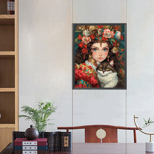 Beauty Pussy 40*50CM(Picture) Full Round Drill Diamond Painting