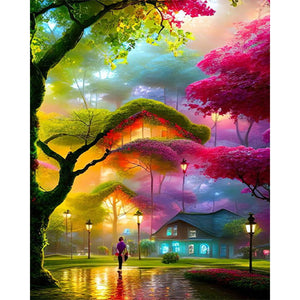 Colorful Woods 40*50CM(Picture) Full Round Drill Diamond Painting