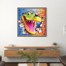 Load image into Gallery viewer, Crocodile From The (40*40CM ) 11CT 3 Stamped Cross Stitch
