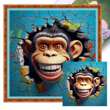Load image into Gallery viewer, Monkey From The (40*40CM ) 11CT 3 Stamped Cross Stitch
