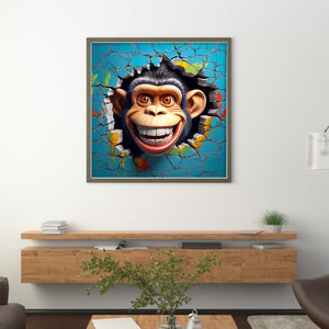 Monkey From The (40*40CM ) 11CT 3 Stamped Cross Stitch