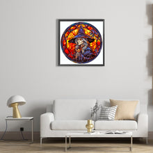 Load image into Gallery viewer, Glass Halloween Witch 50*50CM(Canvas) Full Round Drill Diamond Painting

