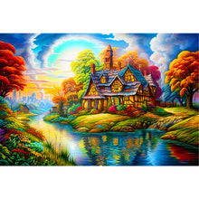 Load image into Gallery viewer, Country Manor 60*40CM(Canvas) Full Round Drill Diamond Painting
