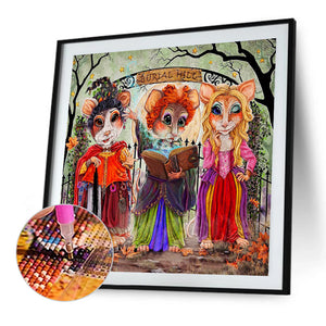 Mouse Anthropomorphic Form 40*40CM(Canvas) Full Round Drill Diamond Painting
