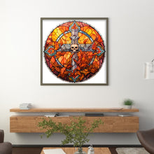 Load image into Gallery viewer, Cross Skull (25*25CM ) 18CT 2 Stamped Cross Stitch
