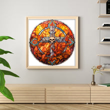 Load image into Gallery viewer, Cross Skull (25*25CM ) 18CT 2 Stamped Cross Stitch
