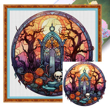 Load image into Gallery viewer, Forest Skulls (25*25CM ) 18CT 2 Stamped Cross Stitch
