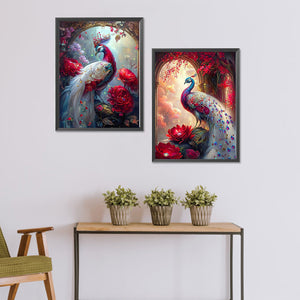 Gorgeous Peacock 30*40CM(Canvas) Full Round Drill Diamond Painting