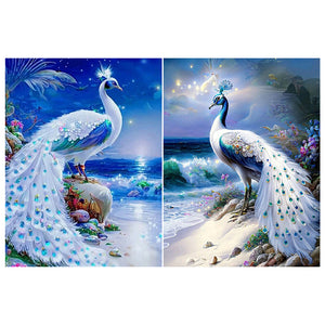 Gorgeous Peacock 30*40CM(Canvas) Full Round Drill Diamond Painting