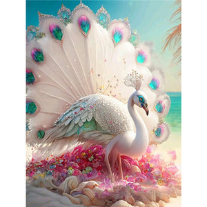 Gorgeous Peacock 30*40CM(Canvas) Full Round Drill Diamond Painting