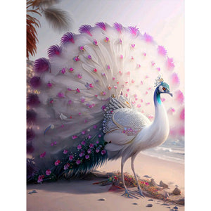 Gorgeous Peacock 30*40CM(Canvas) Full Round Drill Diamond Painting