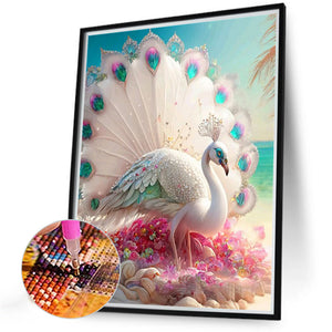 Gorgeous Peacock 30*40CM(Canvas) Full Round Drill Diamond Painting