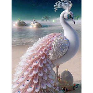 Gorgeous Peacock 30*40CM(Canvas) Full Round Drill Diamond Painting