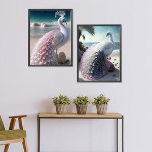 Gorgeous Peacock 30*40CM(Canvas) Full Round Drill Diamond Painting