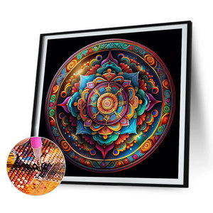 Colorful Mandala 30*30CM(Canvas) Full Round Drill Diamond Painting