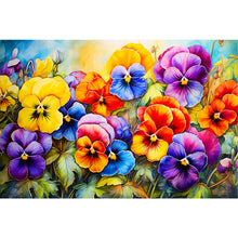 Load image into Gallery viewer, Pansy Field 60*40CM(Canvas) Full Round Drill Diamond Painting
