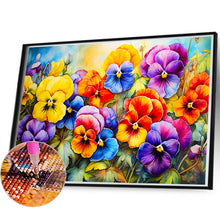 Load image into Gallery viewer, Pansy Field 60*40CM(Canvas) Full Round Drill Diamond Painting
