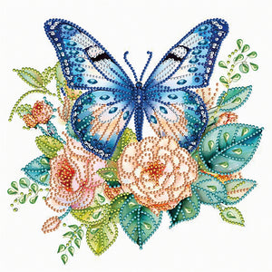 Lamp Vase Butterfly Shower 30*30CM(Canvas) Partial Special Shaped Drill Diamond Painting