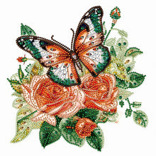 Load image into Gallery viewer, Lamp Vase Butterfly Shower 30*30CM(Canvas) Partial Special Shaped Drill Diamond Painting

