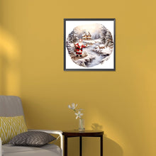 Load image into Gallery viewer, Santa In The Snow 30*30CM(Canvas) Full Round Drill Diamond Painting
