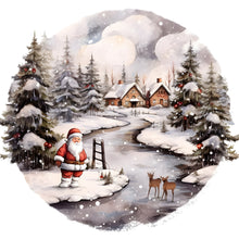 Load image into Gallery viewer, Santa In The Snow 30*30CM(Canvas) Full Round Drill Diamond Painting
