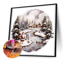 Load image into Gallery viewer, Santa In The Snow 30*30CM(Canvas) Full Round Drill Diamond Painting
