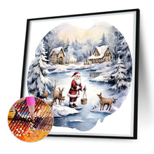 Load image into Gallery viewer, Santa In The Snow 30*30CM(Canvas) Full Round Drill Diamond Painting
