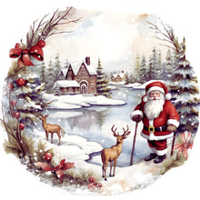 Load image into Gallery viewer, Santa In The Snow 30*30CM(Canvas) Full Round Drill Diamond Painting
