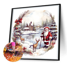 Load image into Gallery viewer, Santa In The Snow 30*30CM(Canvas) Full Round Drill Diamond Painting
