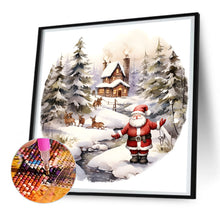 Load image into Gallery viewer, Santa In The Snow 30*30CM(Canvas) Full Round Drill Diamond Painting
