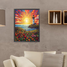 Load image into Gallery viewer, Hillside Lake Sea 30*40CM(Canvas) Full Round Drill Diamond Painting
