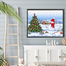 Load image into Gallery viewer, Snowman 40*30CM(Canvas) Full Round Drill Diamond Painting
