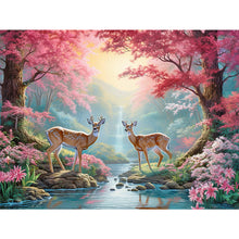Load image into Gallery viewer, Sika Deer In The Forest 40*30CM(Canvas) Full Round Drill Diamond Painting

