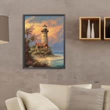 Load image into Gallery viewer, Lighthouse And Windmill 30*40CM(Canvas) Full Round Drill Diamond Painting
