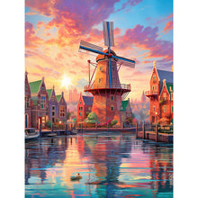 Load image into Gallery viewer, Lighthouse And Windmill 30*40CM(Canvas) Full Round Drill Diamond Painting
