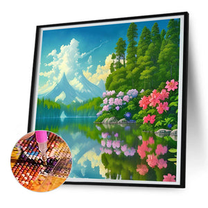 Landscape 30*30CM(Canvas) Full Round Drill Diamond Painting