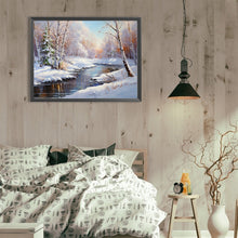 Load image into Gallery viewer, Snow Mountain 40*30CM(Canvas) Full Round Drill Diamond Painting
