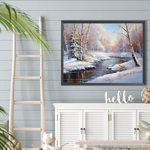 Snow Mountain 40*30CM(Canvas) Full Round Drill Diamond Painting