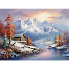 Load image into Gallery viewer, Snow Mountain 40*30CM(Canvas) Full Round Drill Diamond Painting
